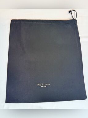 Authentic rag & bone Black Cotton Dust Bag Drawstring Storage Pouch 15x17